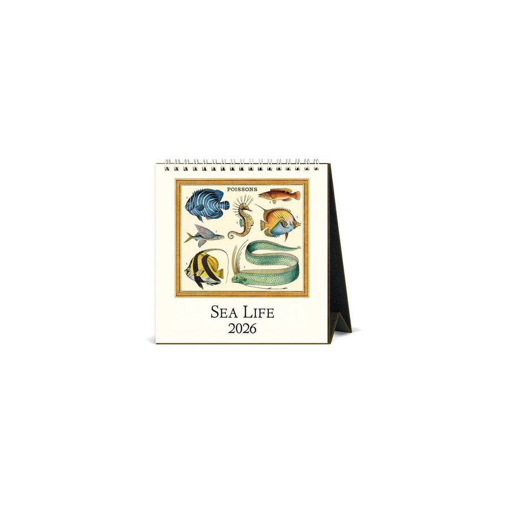 Cavallini, Calendars, Art & School, 2026, Desk style, Sea Life, 933088
